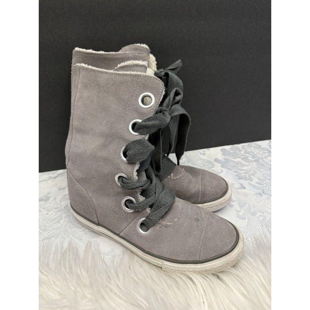 Converse‎ Chuck Taylor All Star Beverly Boot Gray Women’s Size 6 Leather - Picture 13 of 16